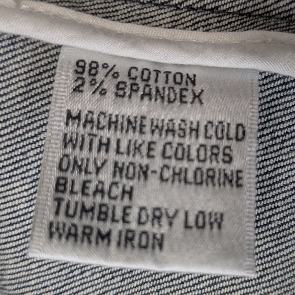 Talbots Blue Denim Tailored Blazer with Notched Lapels, Long Sleeves Sz 8 - Picture 7 of 10